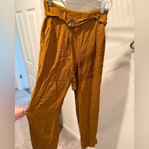 Rewash Women's Small Black Pull-on Belt Pockets Wide Leg Pant